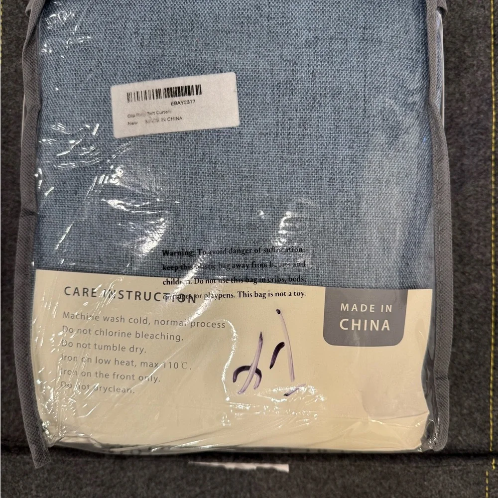 NEW Wade Logan Birglinde 100% Blackout Curtains 50×96 – Stone Blue (Set of 2)